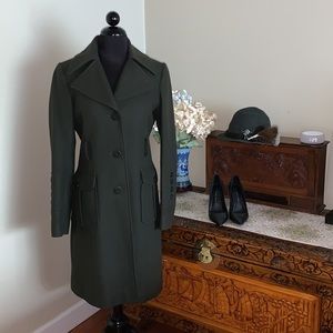 Vintage Military Officer-Style Menswear Wool Coat by Kenneth Cole Reaction Sz 4